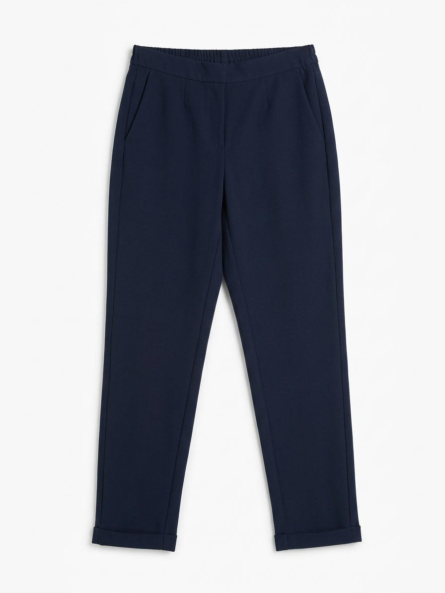 Frank Walder Mia pantalon met omslag smalle pijpen