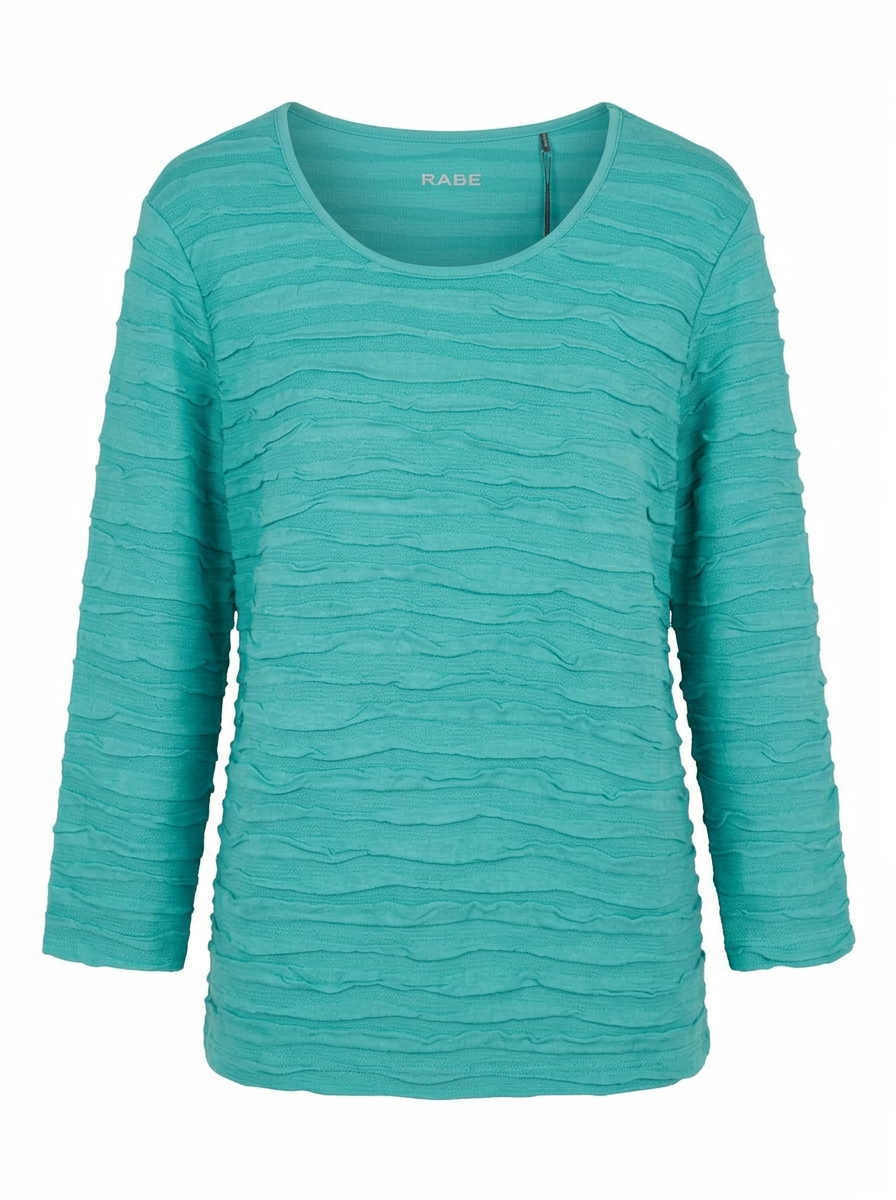 Rabe shirt geribbeld groen