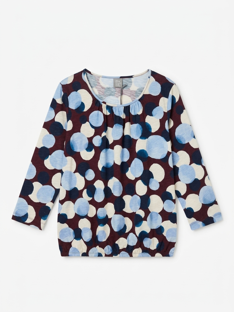 Rabe shirt met elastieke boord cirkels